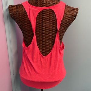 PINK Open Twist Back Corally Tank Top sz XS